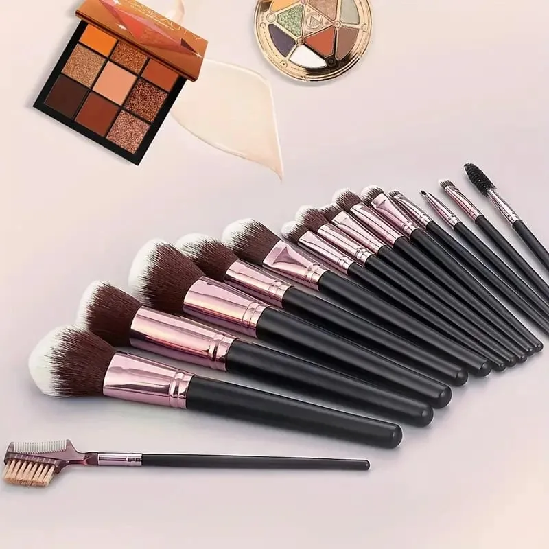 Conjunto de pincéis de maquiagem profissional, base corretivo, pó, sombra, blush, kabuki, mistura, ferramenta de beleza cosmética