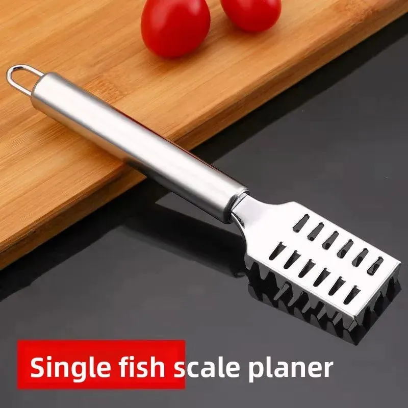Fish Scale Remover Stainless Steel Anti-Splash Scraper with Ergonomic Non-Slip Grip Rust-Proof Kitchen Gadget for Fish Cleaning