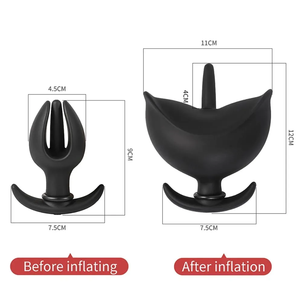 Expansor anal de flor 3d, plugue anal inflável para treinamento, plug anal, dilatador de bunda anal, brinquedo sexual de próstata para homens e mulheres