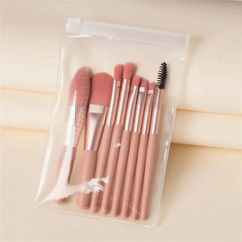 Pincéis de maquiagem para base, blush em pó, sombra, mistura, 8 peças, pincéis de maquiagem macios e fofos, ferramentas de beleza, pincéis de maquiagem, cosméticos