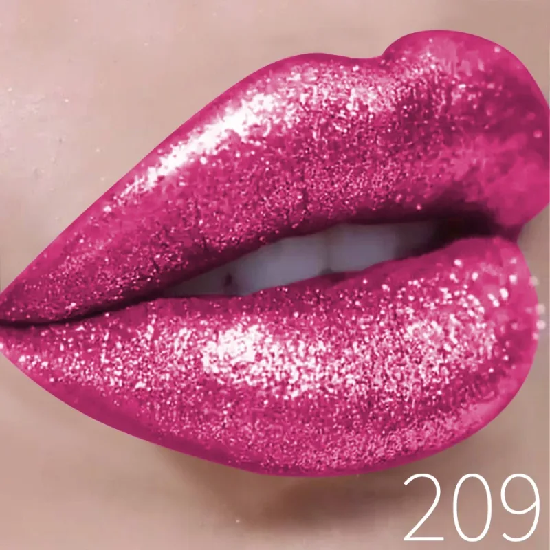 Batom líquido metálico com glitter, brilho labial de longa duração, à prova d'água, pérola brilhante, alta pigmentação, maquiagem coreana, presentes, 1 peça