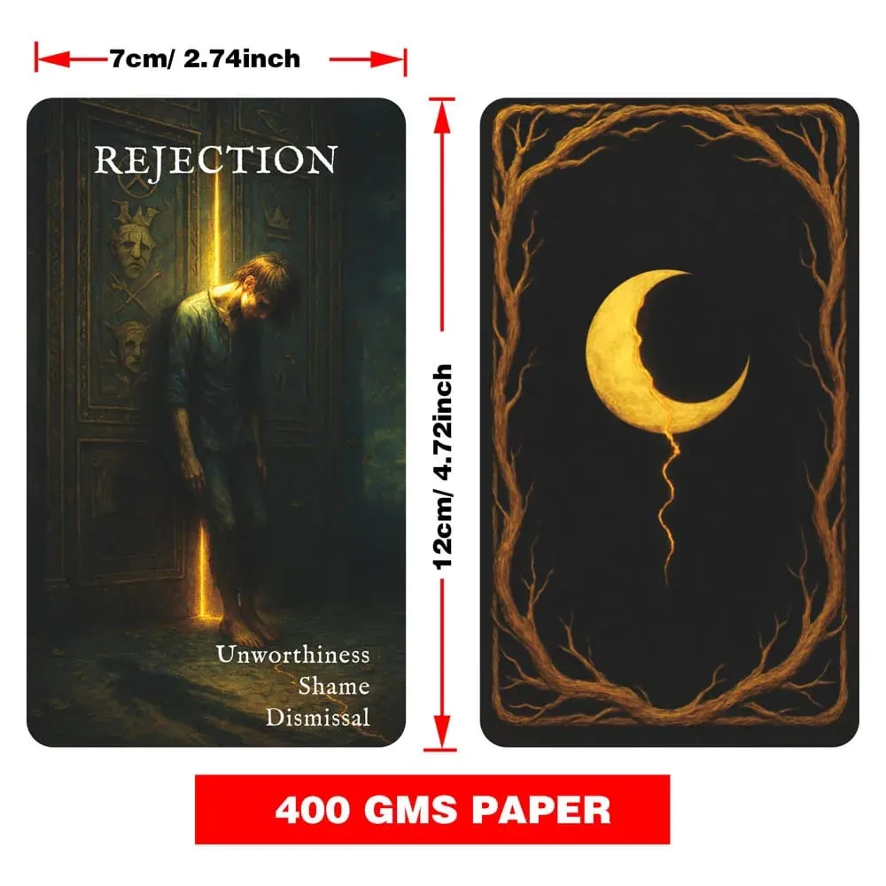 54 conjunto 13x8cm reflexivo lua sombra trabalho oracle auto-descoberta percepção emocional jogo orientação espiritual jogos de cartas