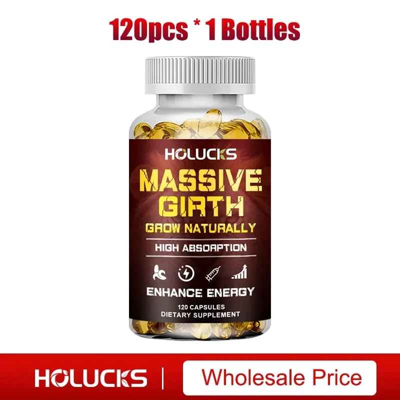 Buy 1 Get 1 Free! Massive Girth Supplement for Enhanced Blood Flow Stamina & Overall Male Performance Overall Wellness Vegan