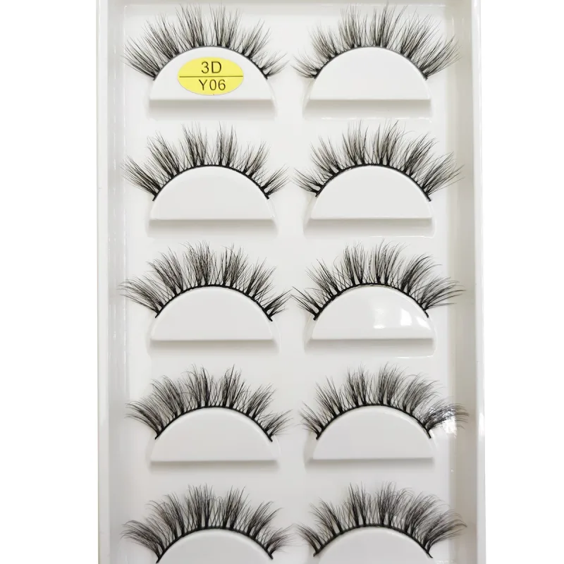 Natural 3d vison cílios postiços macios finos fofos cílios falsos maquiagem cílios beleza gato cilios 5 pares 15 estilos
