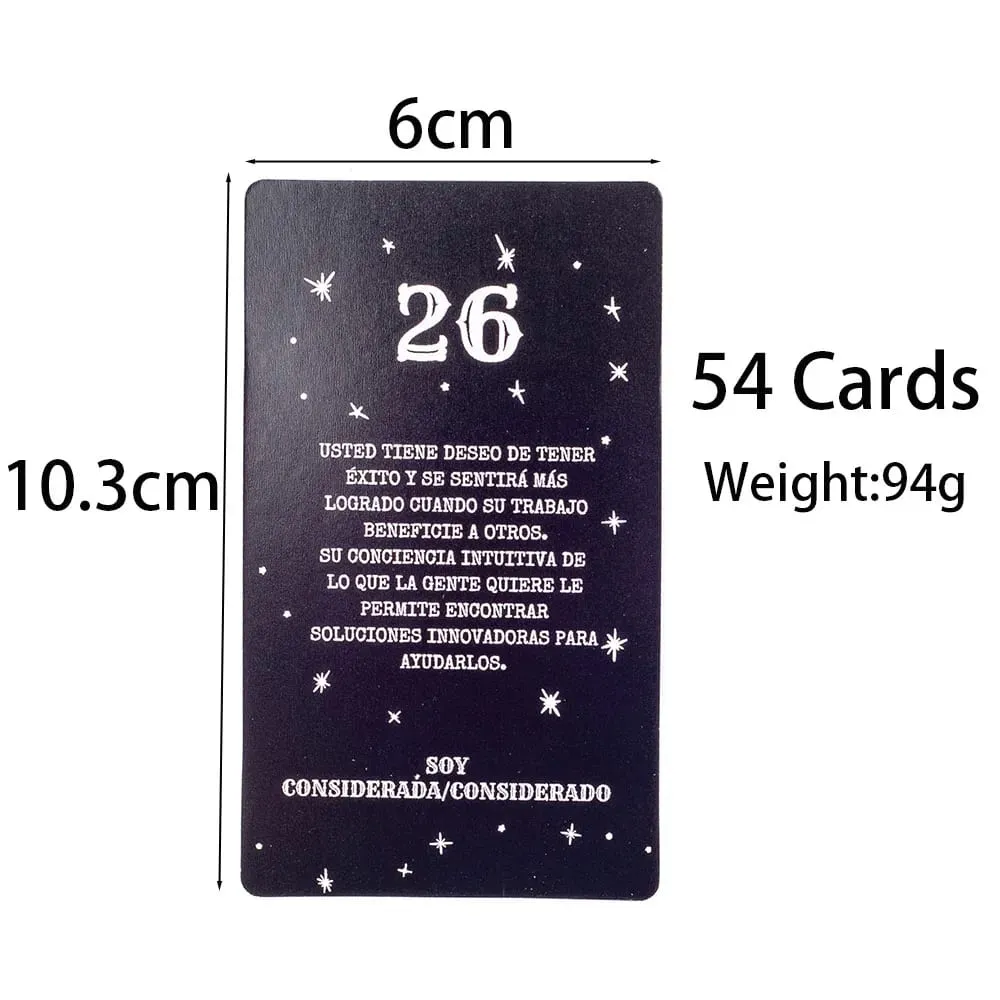 Mensajes de Número de Ángel 54Pcs Spanish Version Fate Divination Tarot Card FortuneTelling Card Games Party Board Game 10.3*6CM — image 6