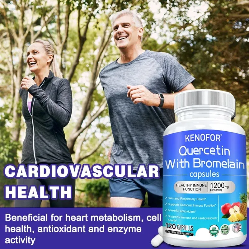 Bromelain Capsules- with Quercetin Zinc Extract Improves Digestion Joint Health Nutrient Absorption Immune Support