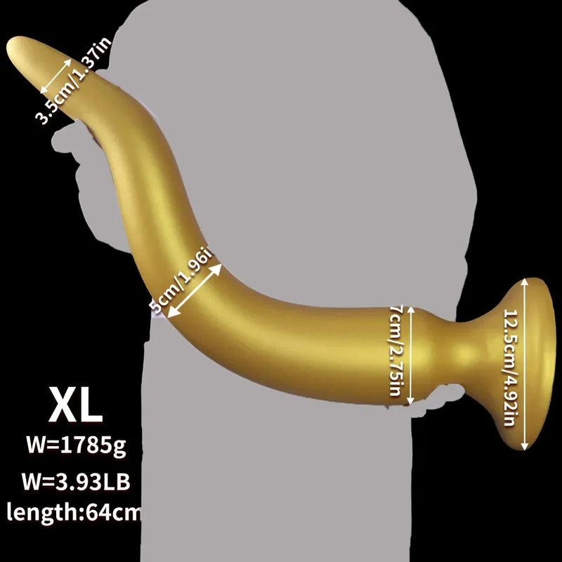 Plugue anal gigante 64cm, super longo, silicone macio, enorme, plugue anal grosso, dilatador de vibrador anal com ventosa, brinquedos sexuais adultos