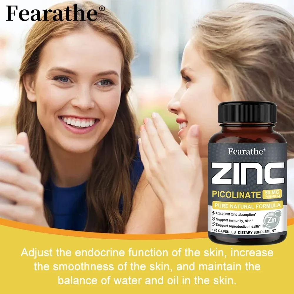Zinc 50 Mg - High Potency Pure Zinc Supplement Boosts Immune Function Promotes Healthy Skin and Promotes Bone Marrow Health