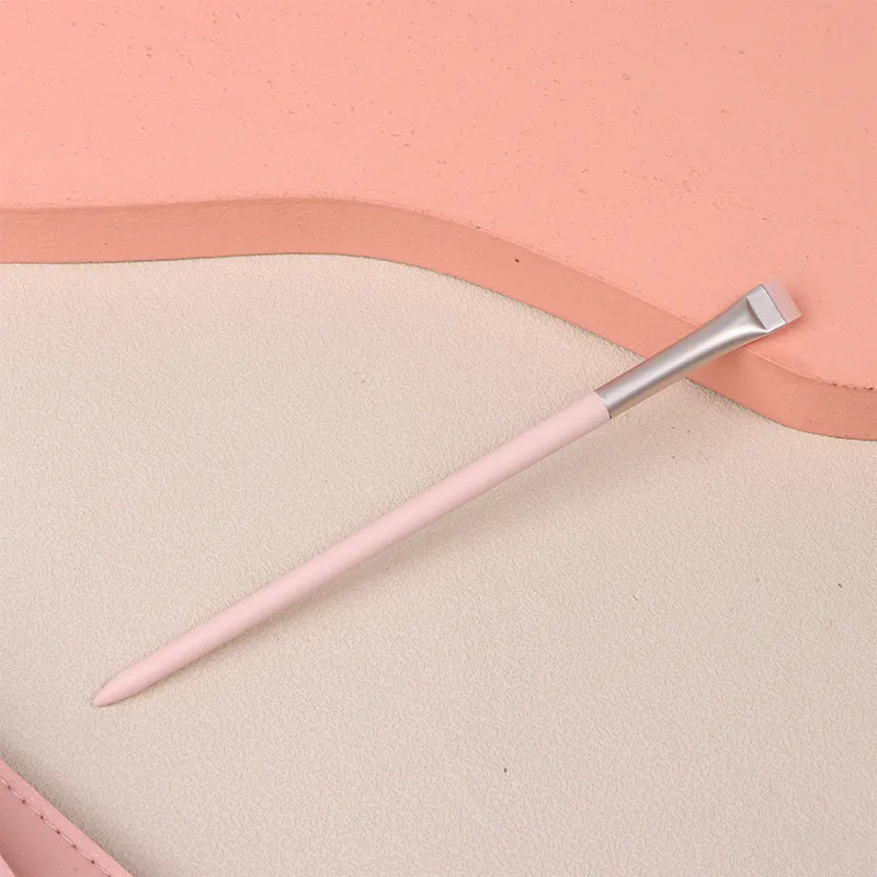 Professional Flat Angle Wooden Eyeshadow Brushes Make Up Cosmetics Tools Pink Eye Makeup Brushes Flat Eyebrow Eyeliner Brush