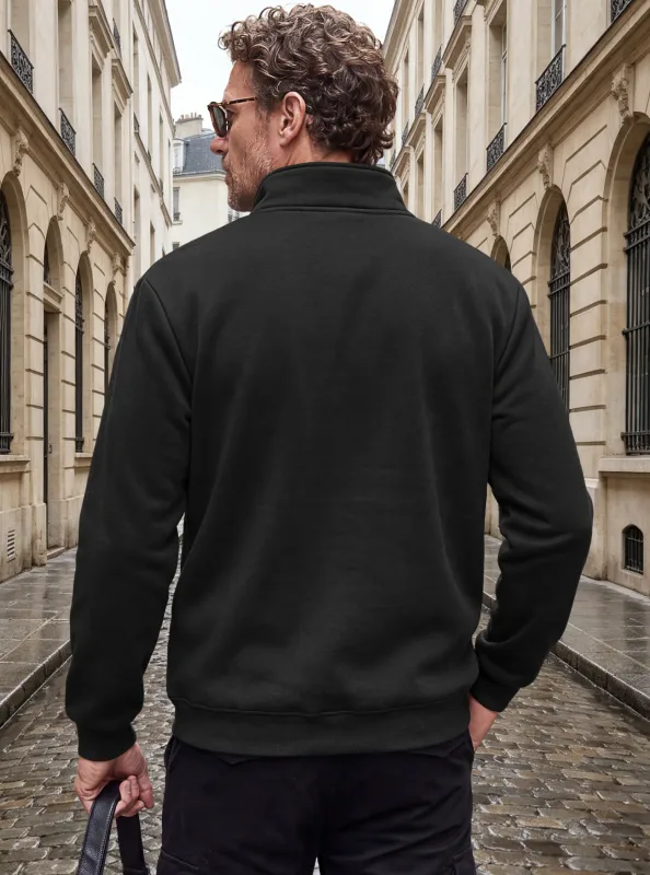 Four Seasons men's full-zip soft-shell jacket with stand-up collar, side pockets, long sleeves and relaxed casual style
