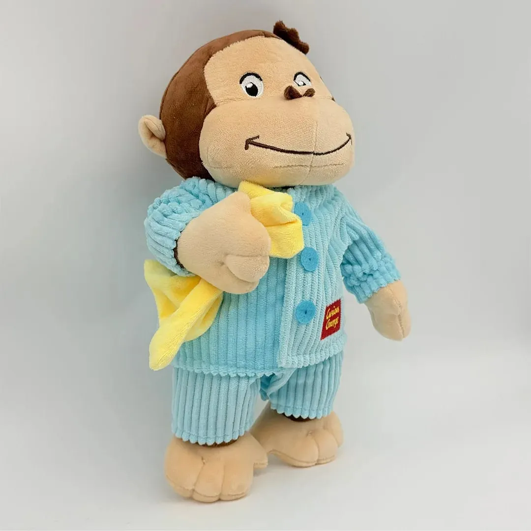 Novo anime fogo departamento bombeiro curioso george pelúcia bonito bebê curioso george macaco pelúcia animais macios plushie travesseiro boneca brinquedo — image 9