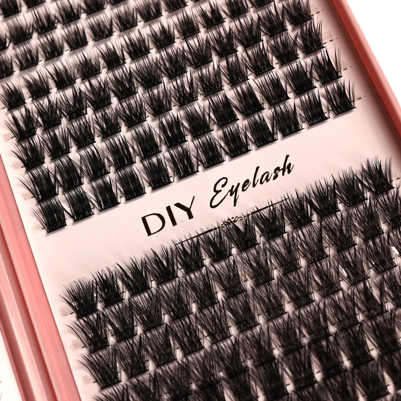 Diy aglomerados de cílios individuais fofos d onda comprimento misto segmentado cílios postiços reutilizáveis ​​livro de chicote para maquiagem dos olhos