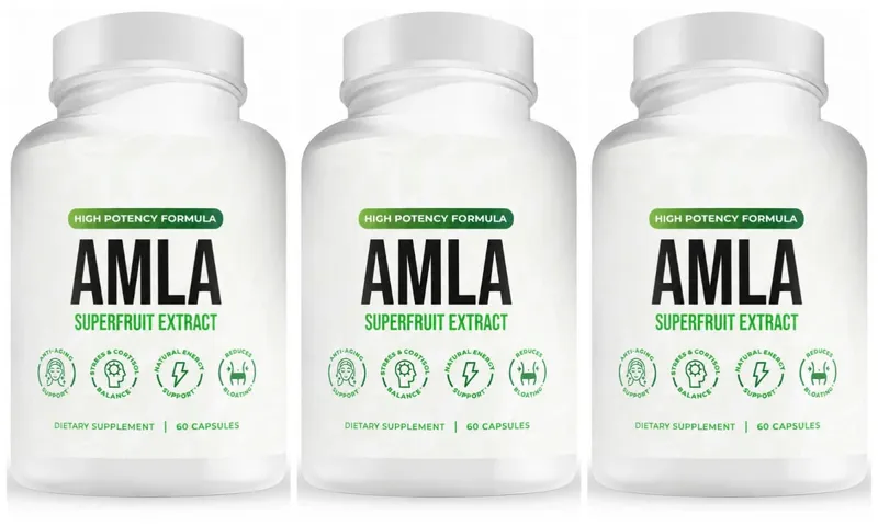 Extrato de fruta Amla 1000mg Cápsulas Suplemento de Superfruta Suporte Energético 60 Cápsulas 30 Porções Vegano Não OGM Sem Glúten
