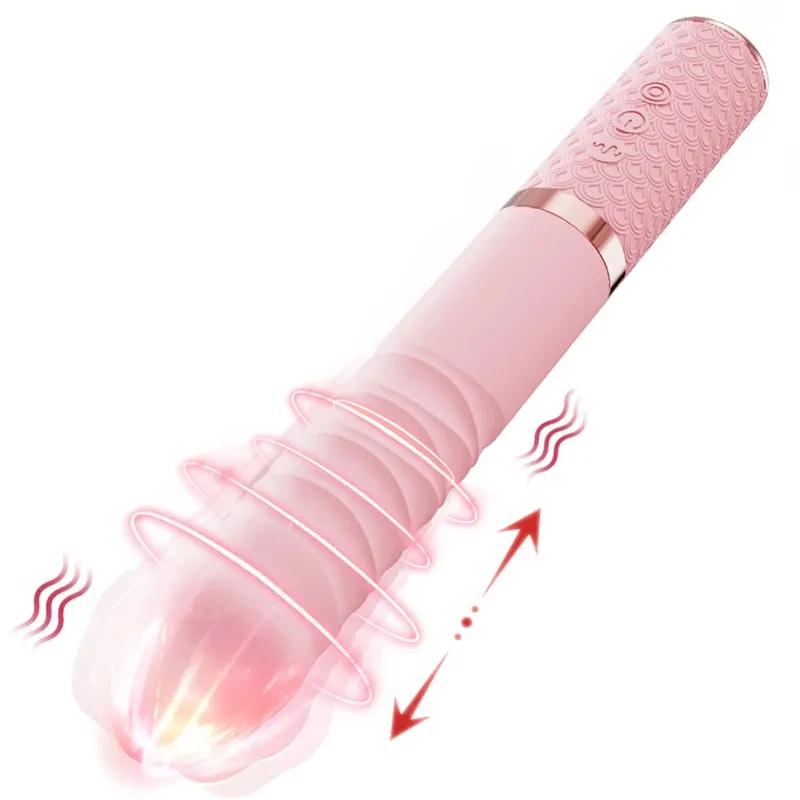 Empurrando Vibrador G Spot Clitoral Vibrador À Prova D 'Água & Recarregável Realista Silicone Vibrador Vibrador Rosa Brinquedos Sexuais para Mulheres