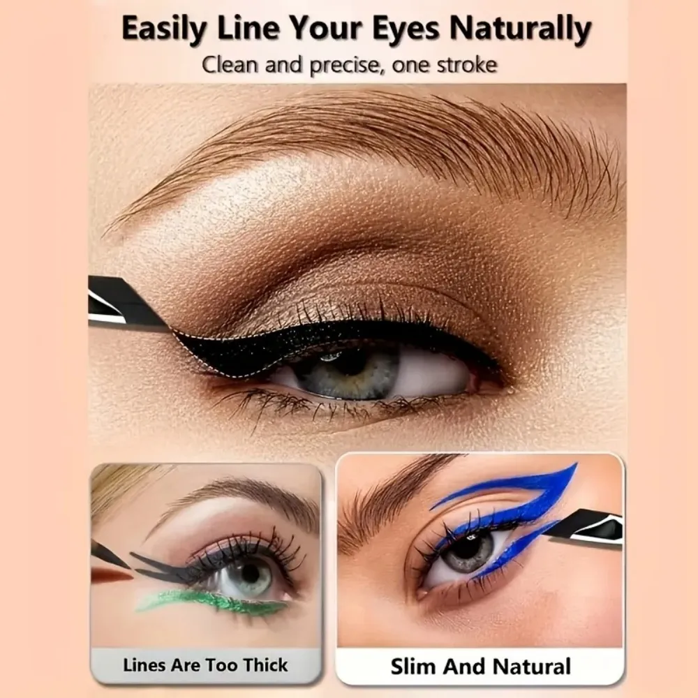 5 件斜刃眼線刷組超薄精密化妝刷多重使用扁眉線刷眼部化妝工具