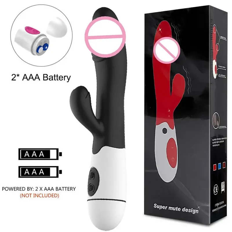 Vibrador coelho para mulheres, 30 velocidades, recarregável, ponto g, estimulador de clitóris, vagina, masturbador feminino, brinquedos sexuais para aldult