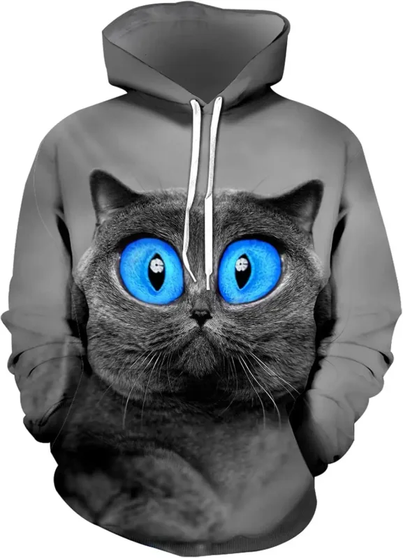 Mens Graphic Hoodies Unisex Novelty Print Hoodie, 3D Pattern Pullover Sweatshirt With Pocket, Long Sleeve Warm Graphic Hoodie Me