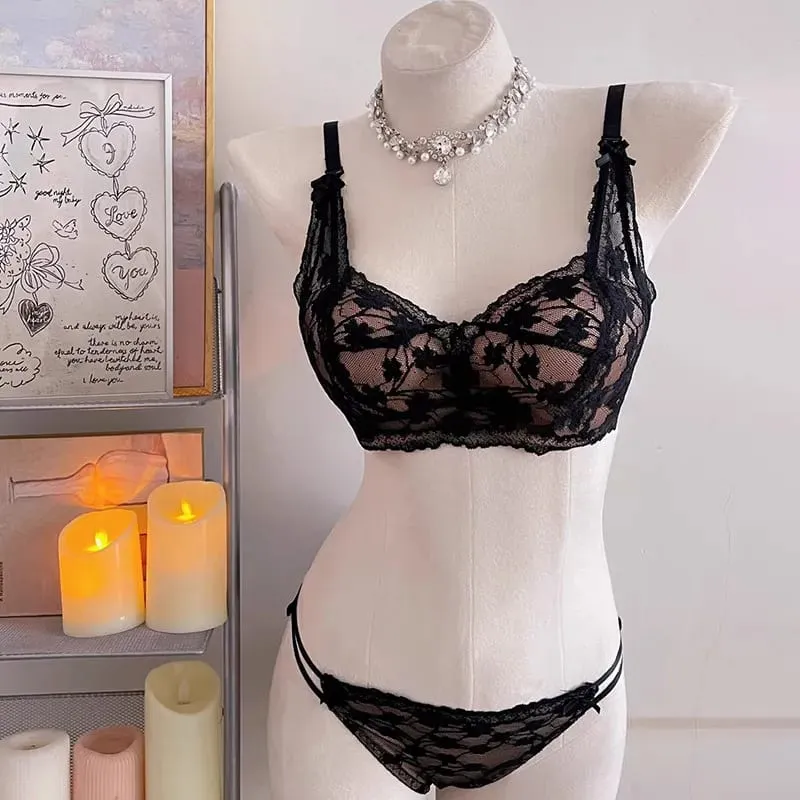 セクシーな BANERDANNI Halter Bow Lace Bra Acolchoado Push Up Sem Fio Sem Armação Interior Macio Lingerie Busto Pequeno Conforto Diário Wear`