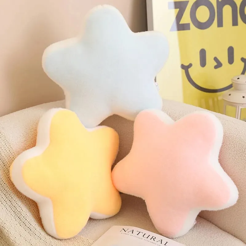 Candy Color Rainbow Cloud Star Moon Plush Pillow Stuffed Soft Flower Toy Throw Pillow Cushion Home Sofa Decor Gift for Friend