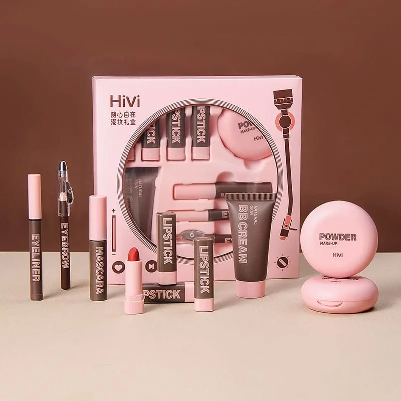 Kit de maquiagem moderno de 9 peças - Conjunto completo de maquiagem para rosto inteiro para looks diários e presentes — image 3