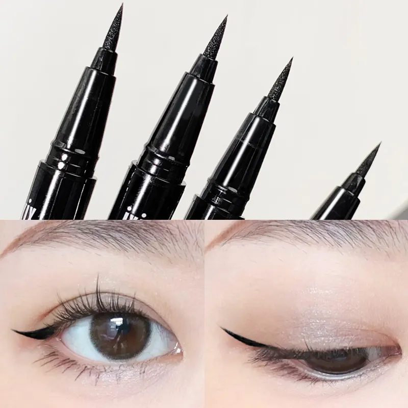 2 Colors Eye Makeup Liquid Eyeliner Long Lasting Waterproof and Non Fading Beauty Make Up Tools Quick Dry Non Halo Dye Eyeliner