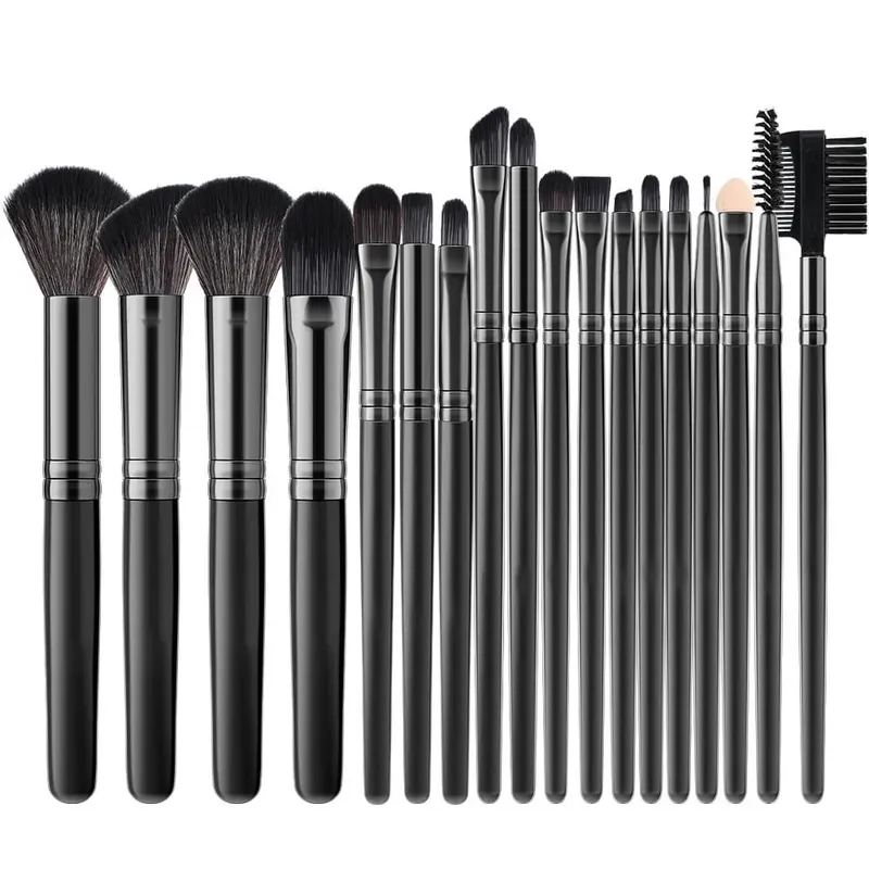 18PCS Women's Makeup Brushes Set - Eye Shadow Foundation Blush Cosmetic Brushes Soft Make up Tools with Storage Bag