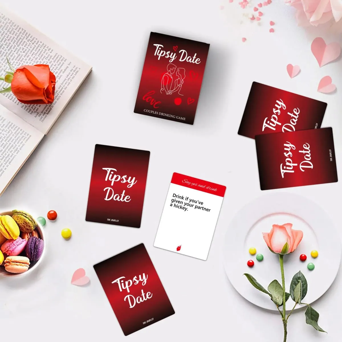50 pcs Tipsy Date Drinking Card Game for Couple Dates Friends Gatherings Valentine's Day gift — image 4