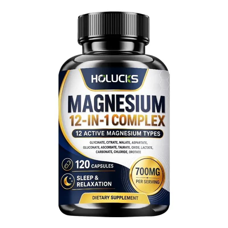 Cápsulas de magnésio com 1000 mg de citrato apoiam o relaxamento, aliviam a fadiga, saúde cardíaca, vitalidade diária para homens e mulheres