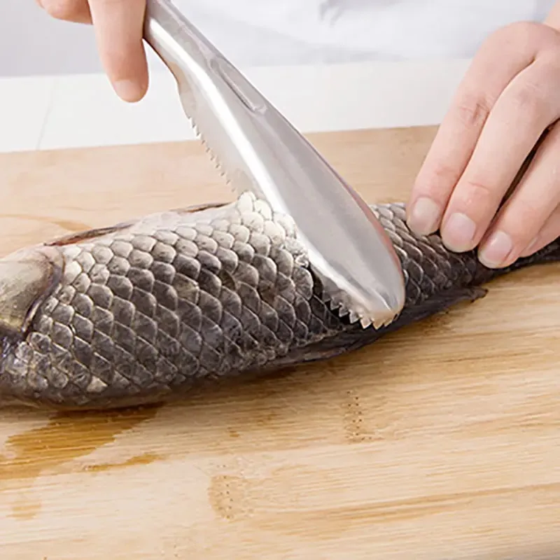 Escova raspadora de pele de peixe de remoção rápida, raladores de escamas de peixe de aço inoxidável raspador fácil ferramenta de descalcificação de limpeza de cozinha