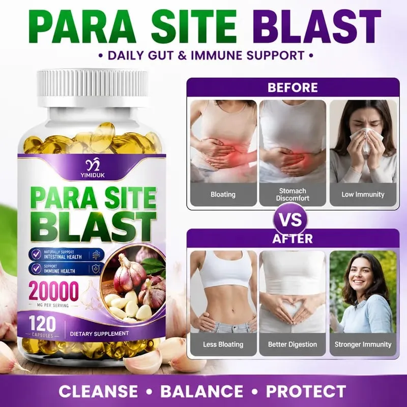 Para Site Blast Capsules with Echinacea Papaya & Oregano Support Seasonal Defense Healthy Digestion Cleanse Gut & Immune