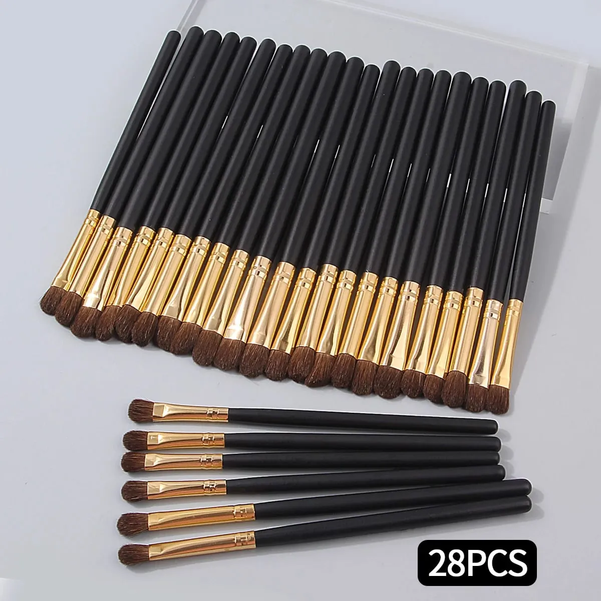 Conjunto de pincéis de maquiagem profissional para olhos, 28 peças, pincel de sombra, alto brilho, pincel de aplicação, conjunto completo de pincéis de maquiagem — image 1