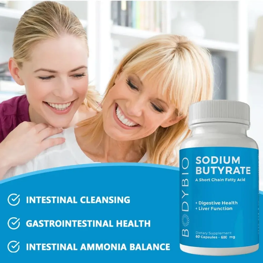 Sodium Butyrate Supplement Capsules for Digestion Health Supportloat Gas & Constipation Relief 120 Capsules — image 5