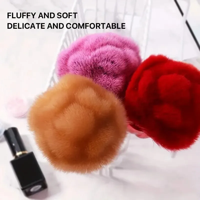 Pincel de pó para unhas em formato de rosa, cerdas macias, maquiagem, base, pó, blush, ferramentas, base, maquiagem, pincel de beleza