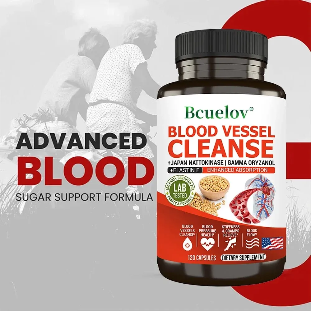 Suplemento de Limpeza Vascular - Aumenta a Absorção, Dissolução, Circulação Sanguínea - Flexibilidade e Elasticidade Circulação