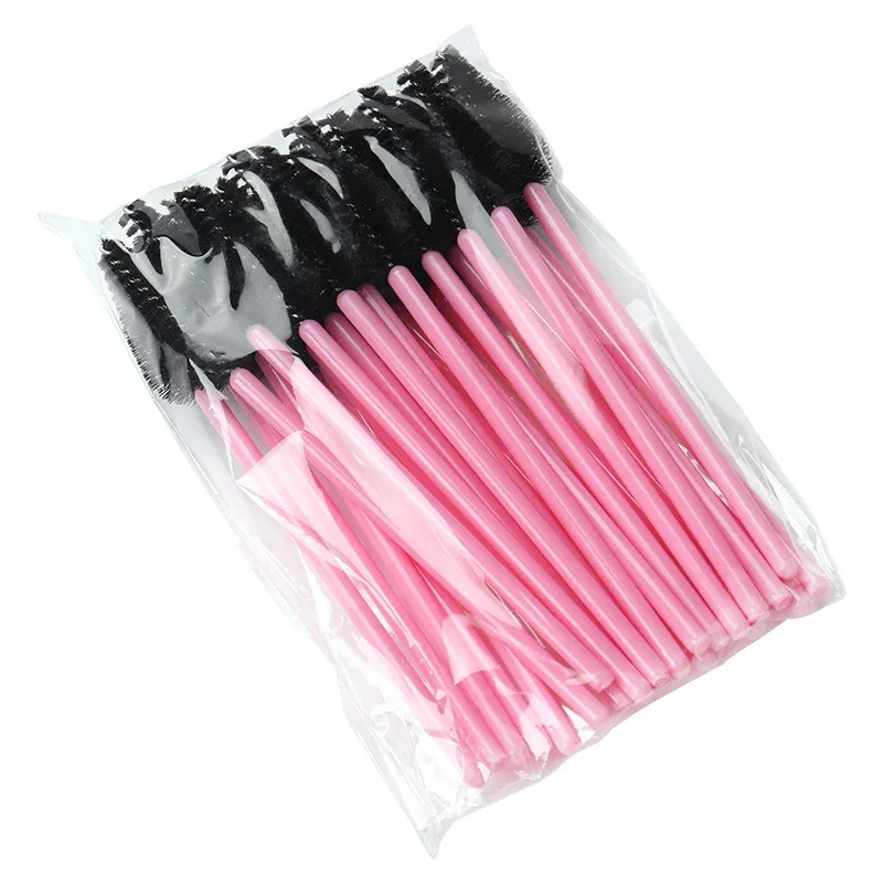 Pincel de sobrancelha para cílios, 50 peças, forma de gota de água, material de nylon, pincéis de maquiagem, extensão de cílios, ferramentas de beleza, varinha de rímel