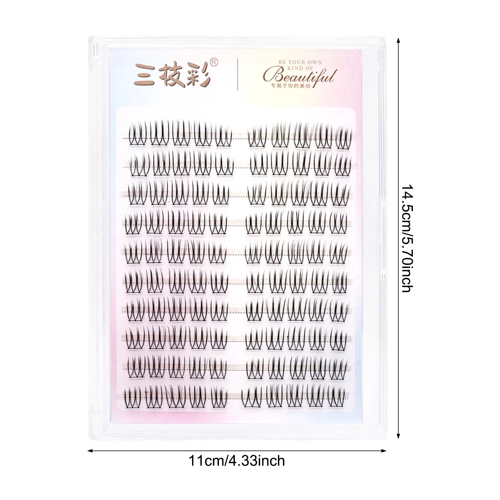 Korean U Shaped Individual Lashes Cluster Segmentation Natural Wispy Soft V Shaped Lash Extension Comic Eye Lashes