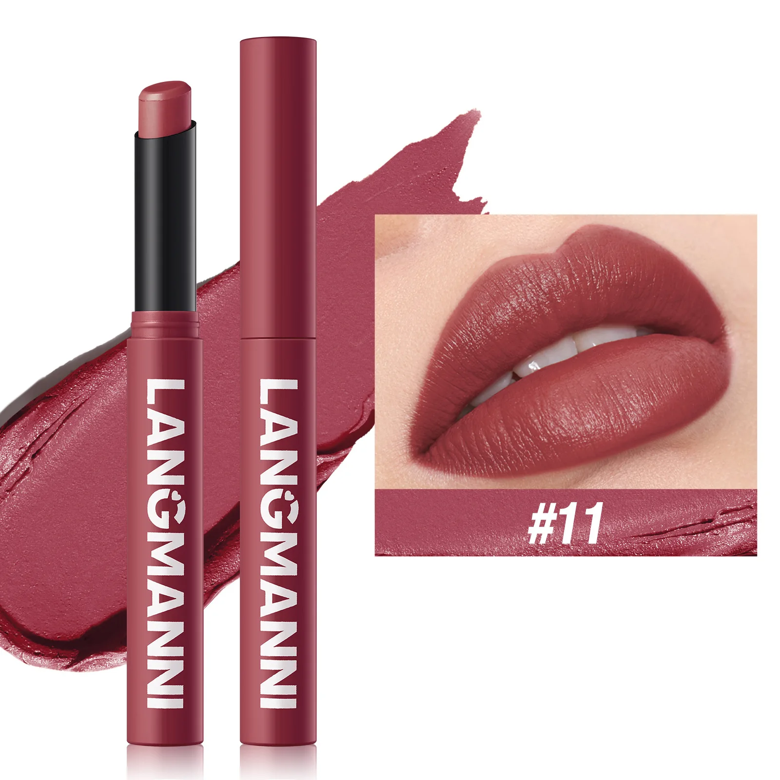 Batom rotativo de veludo fosco, batom à prova d'água de longa duração, copo antiaderente, coloração labial, cosméticos, delineador de maquiagem