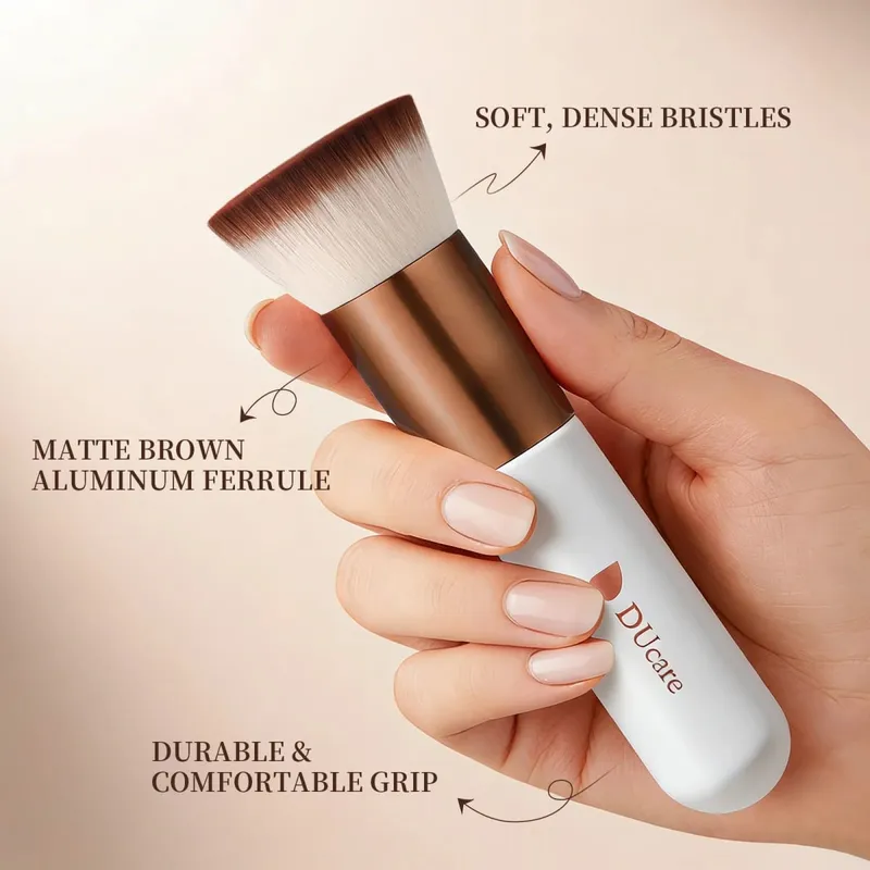 DUcare Foundation Brush Flat Top Kabuki Brush Synthetic Professional Makeup Brush Liquid Blending Mineral Powder Makeup Tools