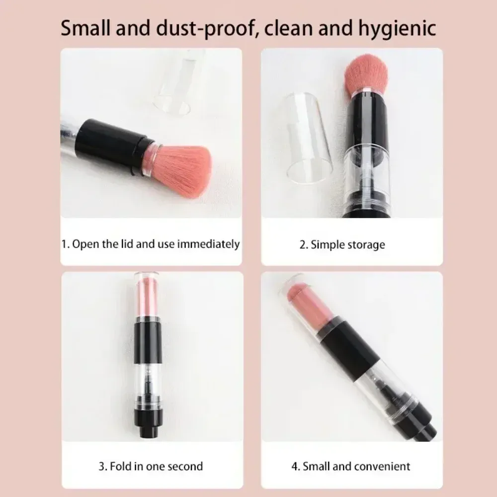 Pincel de pó recarregável pincéis de pó cosméticos multi-funcional push-on spray pó escova fundação blush escova ferramentas de maquiagem