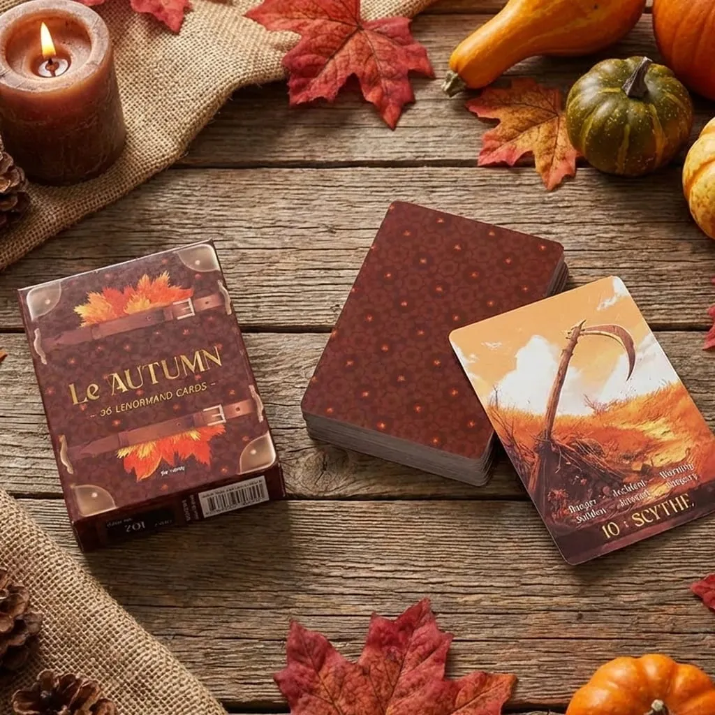 36 Card Oracle Deck for Divination Fortune Telling & Spiritual Growth Le Autumn Lenormand Cards 9*6cm