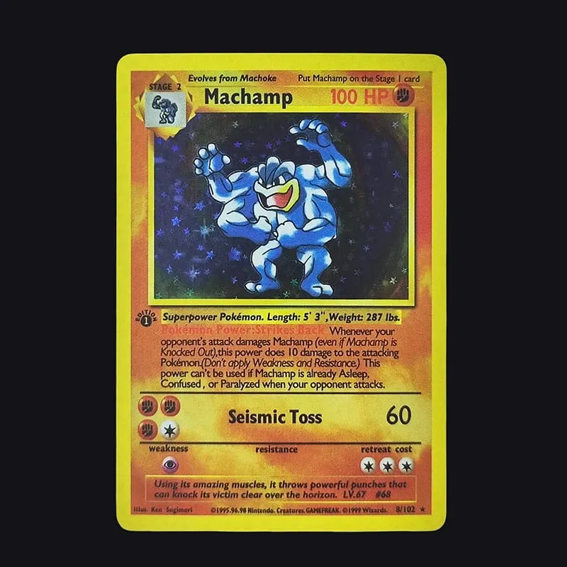 Proxy PKM Inglês JOGO 1ª EDIÇÃO Charizard Blastoise Venusaur Mewtwo Holo TCG Game Collection Card