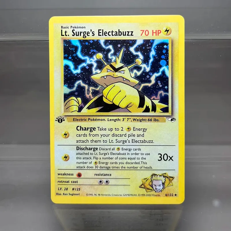 Cartões pkm 1ª edição desafio de academia 1996 conjunto de base cartões de folha única mewtwo gengar raichu jogo coleção cartões ptcg cartões proxy