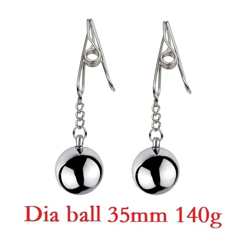 Clipes de braçadeira de mamilo pesado, estimulador de escravo de peso, clipes de metal com bola de peso, bondage, brinquedo sexual para mulheres