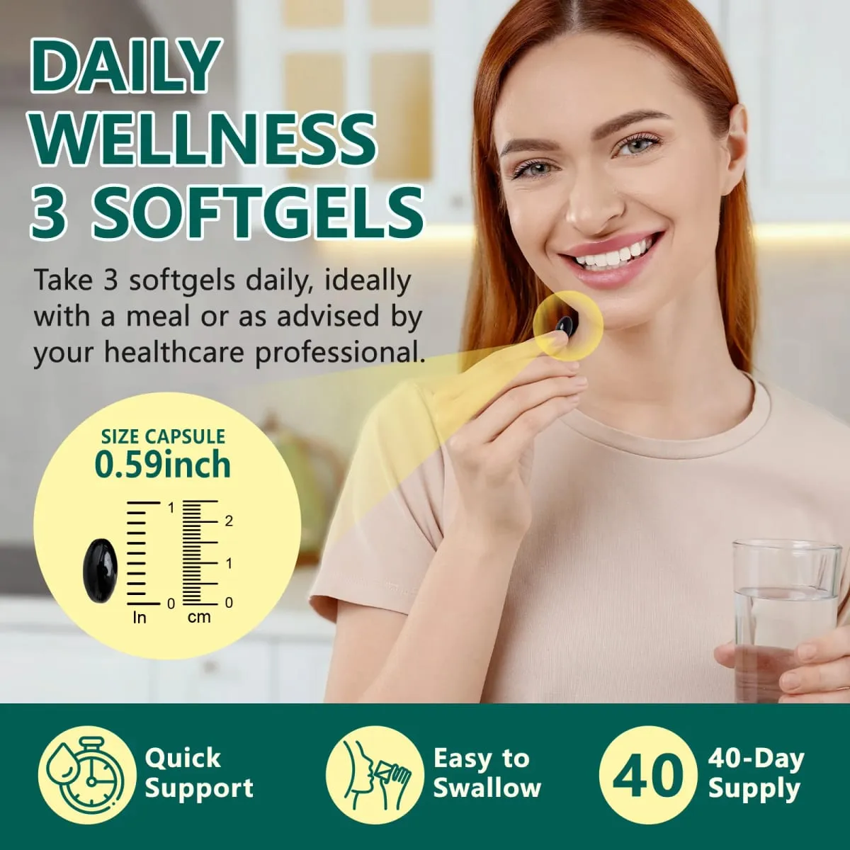 Suporte linfático Suporte imunológico Fluxo sanguíneo saudável Equilíbrio do metabolismo diário Antioxidante Nutrição rica 60/120 Cápsulas gelatinosas
