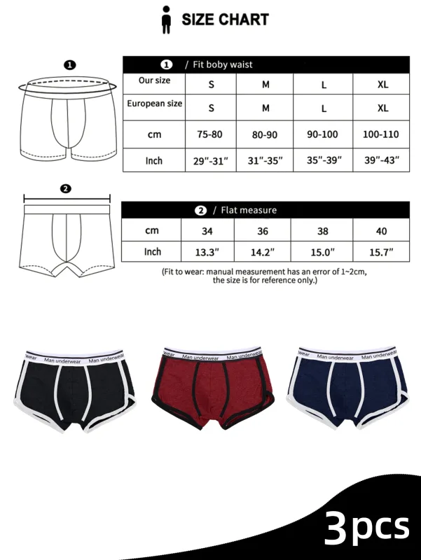 1/4 pçs roupa interior masculina boxers calcinha de algodão respirável sólido boxershorts masculino meados de cintura cuecas tendência homem shorts homme