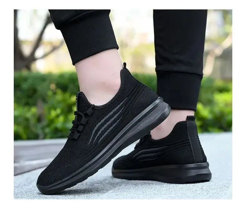 Tênis casuais masculinos verão respirável sapatos planos leves acessíveis frete grátis — image 8