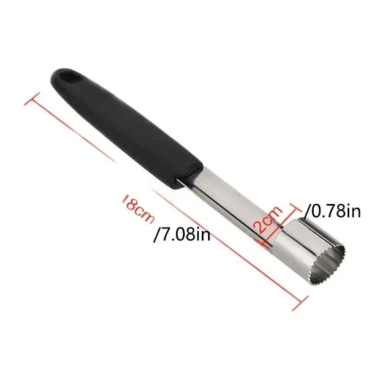 Extrator de núcleo de frutas em aço inoxidável, aparelho de cozinha, maçã, pêra, extrator de núcleo de frutas, cozinha doméstica, alça de plástico, 1 peça