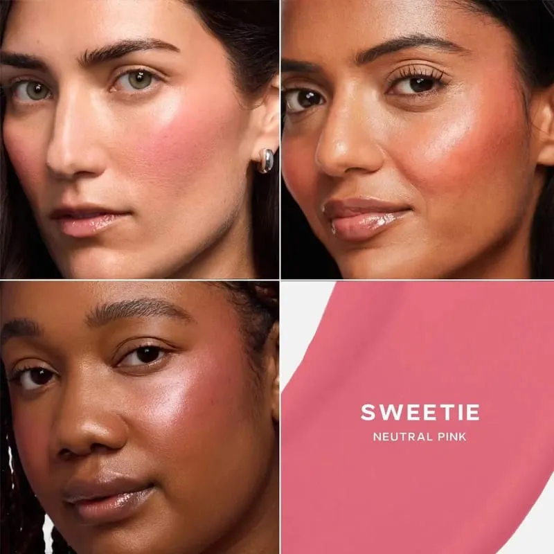Saie Blush Líquido Hidratante Blendable Orvalhado FRIO Edificável Luminoso Multiuso Cheek Lip Tint Blush para todos os tons de pele sensíveis
