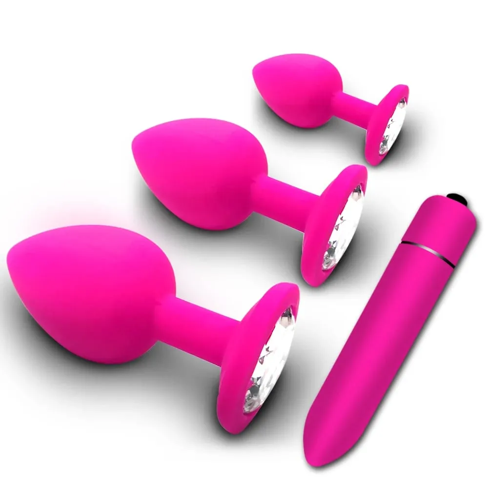 S/m/l plug anal vibrador de bunda feminino/homem silicone macio em forma redonda bala erótica anal plug bala gay brinquedos sexuais para adultos — image 1