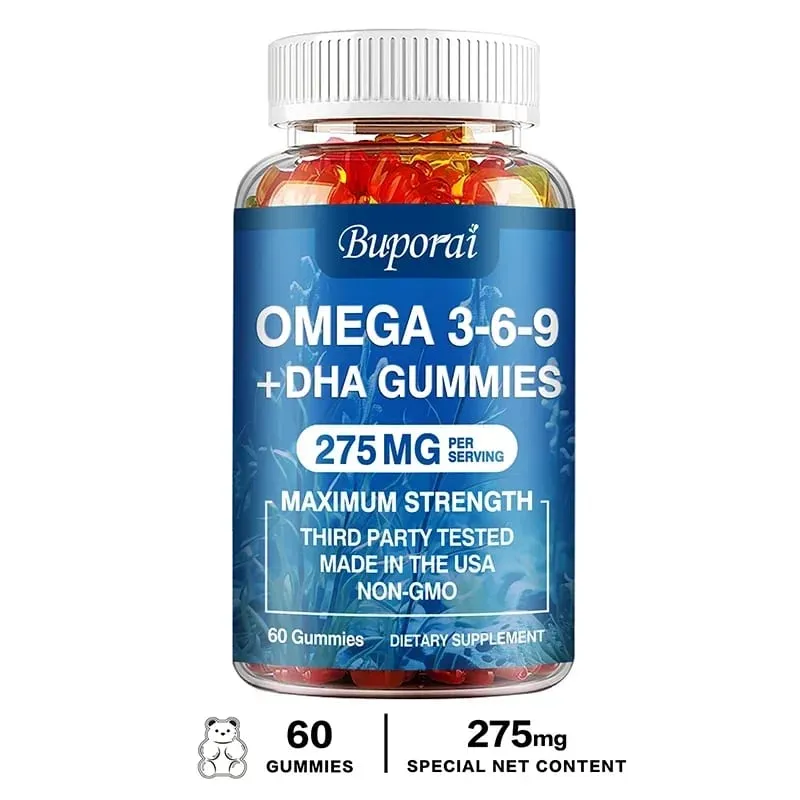 Omega 3 6 9 + DHA 軟糖 - 大腦健康 增強注意力 記憶力 改善血液循環 眼睛支持